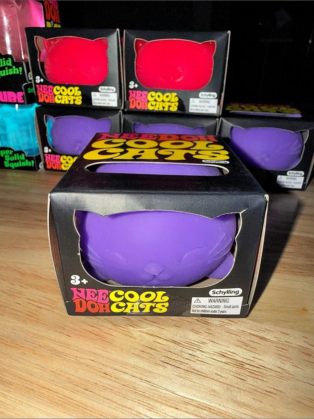 Schylling NeeDoh Cool Cats Purple Sensory Cat Toy